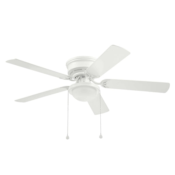 Harbor Breeze Armitage 52 - in White LED Indoor Flush Mount Ceiling Fan with Light (5 - Blade) 42600