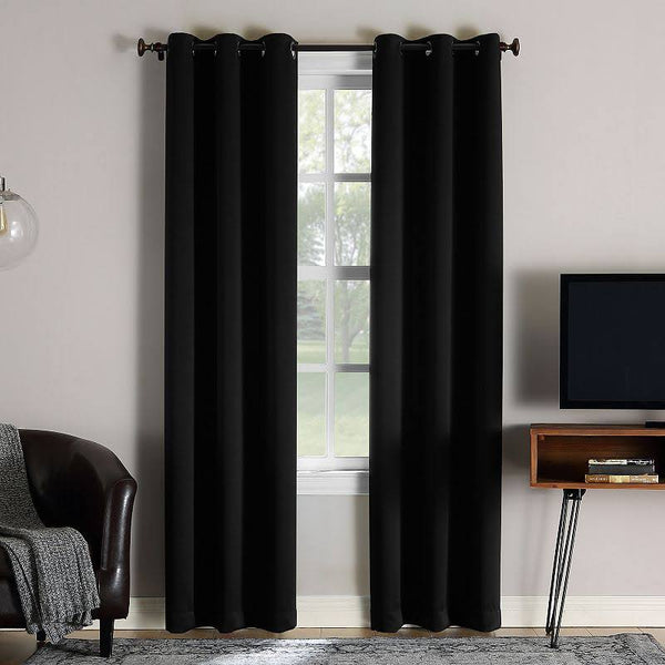 Sun Zero Extreme 2-Pack Norway Theater Grade 100% Blackout Window Curtain, 40X63