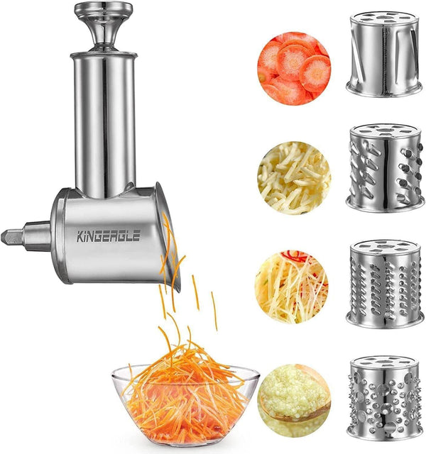 Stainless Steel Slicer Shredder Attachment for KitchenAid Mixer, Cheese Grater, Food Slicer for KitchenAid Mixer, Accessories for KitchenAid