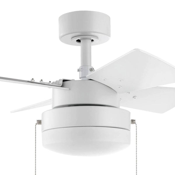 Hampton Bay YG922B - MWH Metarie II 24 in. Indoor Matte White Ceiling Fan with Light
