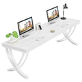 78.74 - Inch Extra Long Double Computer Desk with Stylish Metal Legs for Home Office