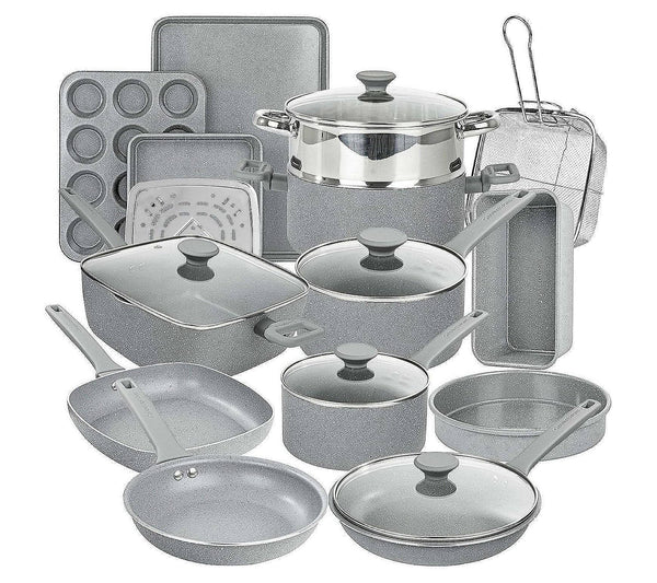 Granitestone Desert Grey 20 PC Nonstick Cookware and Bakeware Set