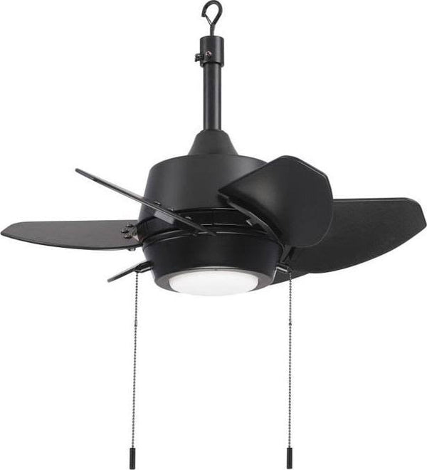 Harbor Breeze Gaskin 24 - in Matte Black LED Indoor/Outdoor Ceiling Fan with Light (6 - Blade)