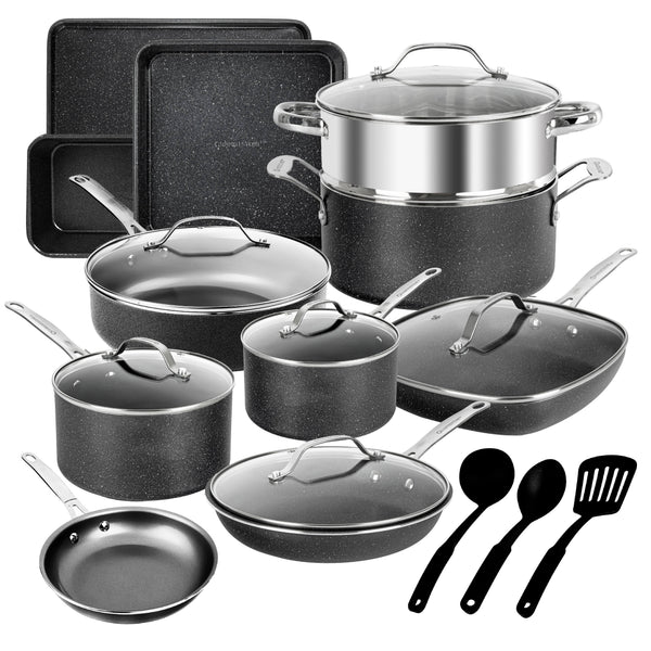 Granite Stone 20 Piece Complete Cookware + Bakeware Set with Ultra Non - Stick